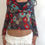 Miniature : 00s Pepe Jeans Floral Red & Blue Mesh Crinkle Blouse