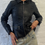 Thumbnail: 00s Mossimo Black Genuine Leather Biker Jacket with Zip Closure & Collar