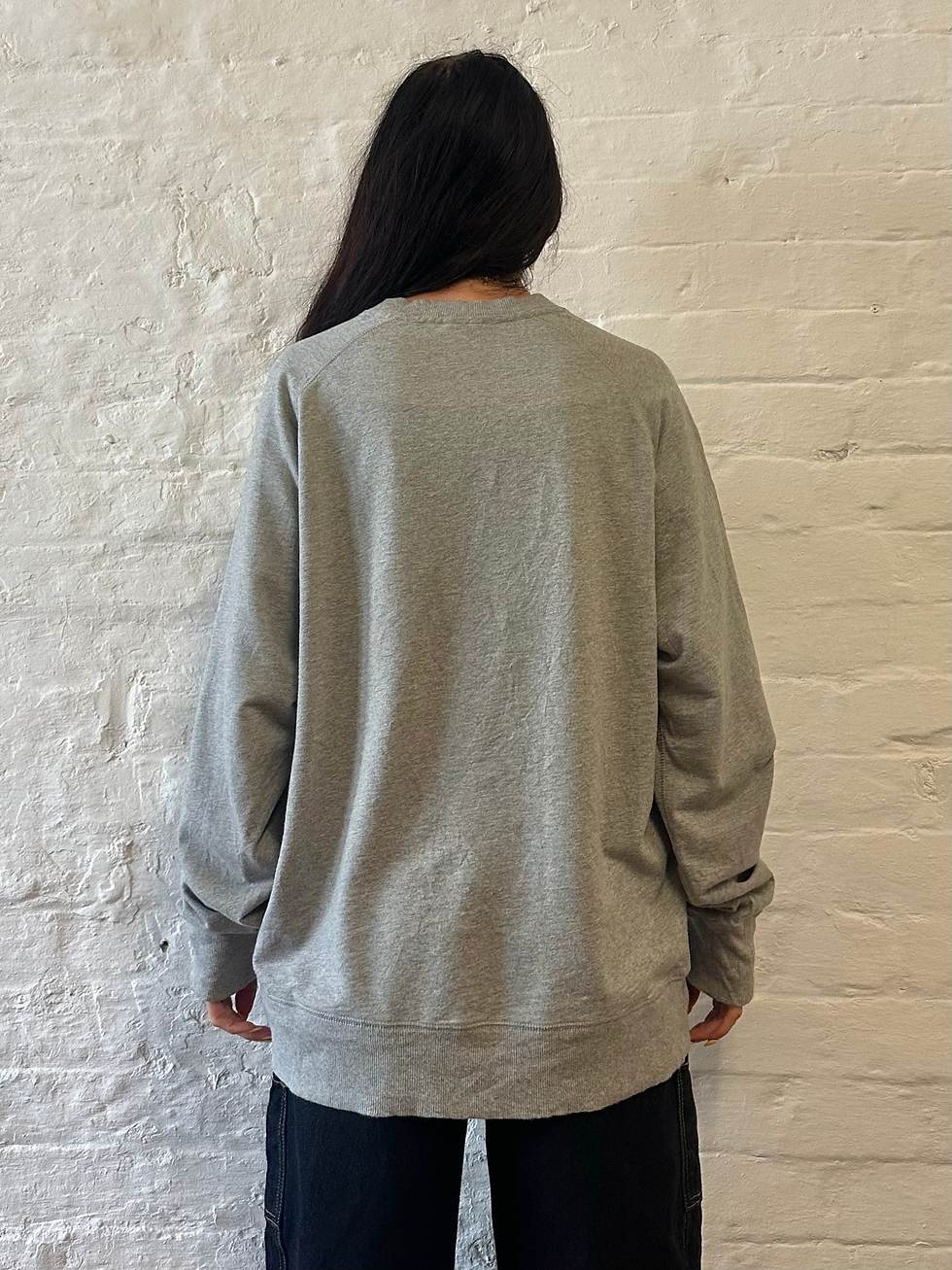Miniatura: 90s Nike Spell Out Logo Grey Crewneck Sweatshirt