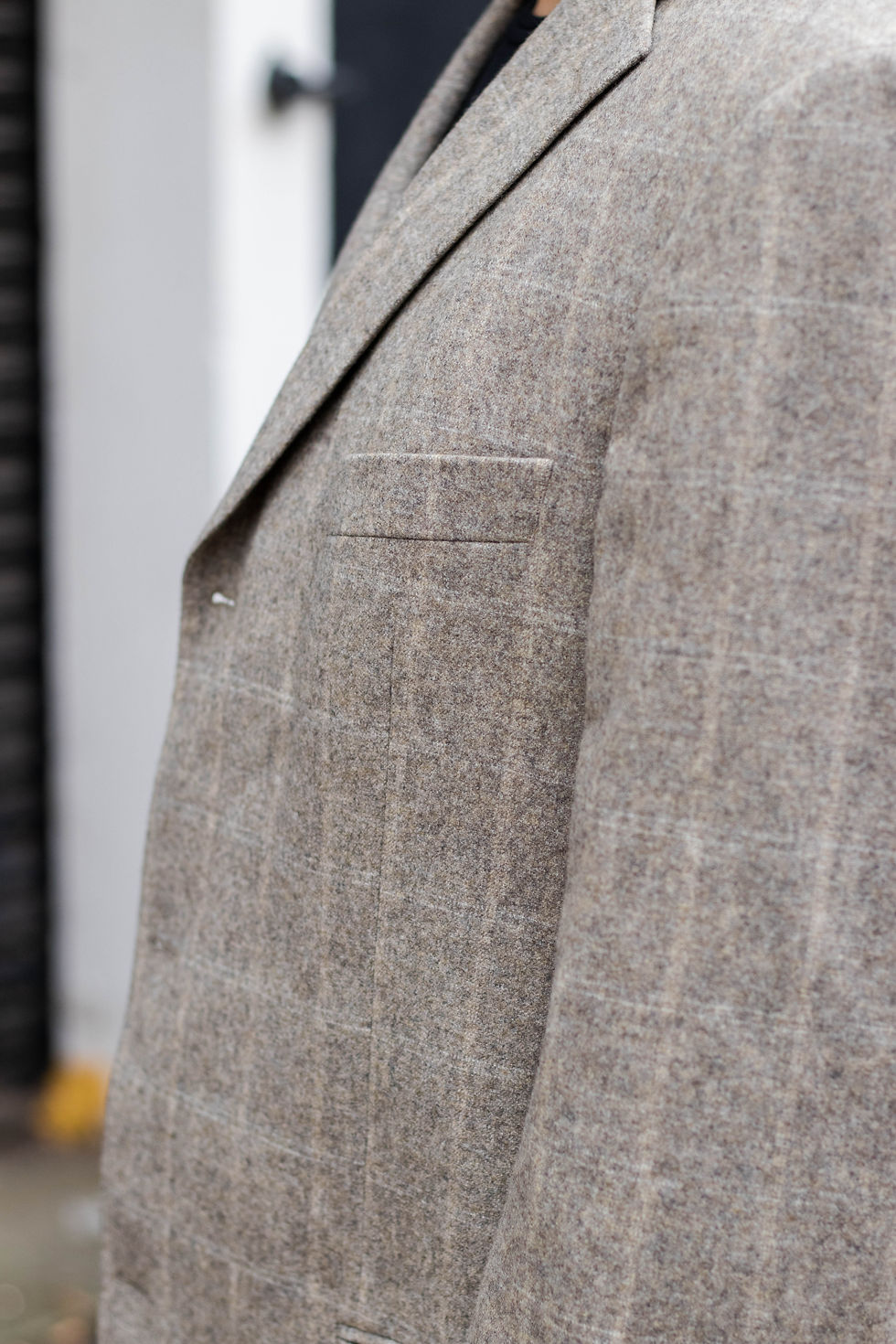 Thumbnail: Hugo Boss Check Wool & Cashmere Grey Blazer