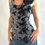 縮圖：00s Elle Black & White Floral Ruffle V  Neck Tank Top