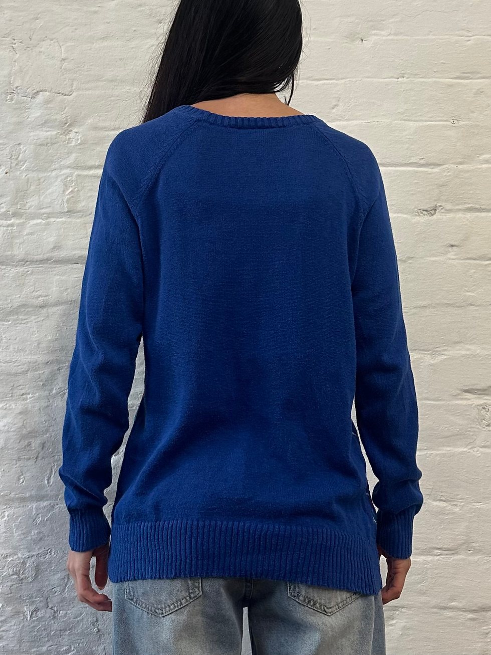 Thumbnail: Star Wars Blue R2D2 Graphic Print Knit Christmas Jumper
