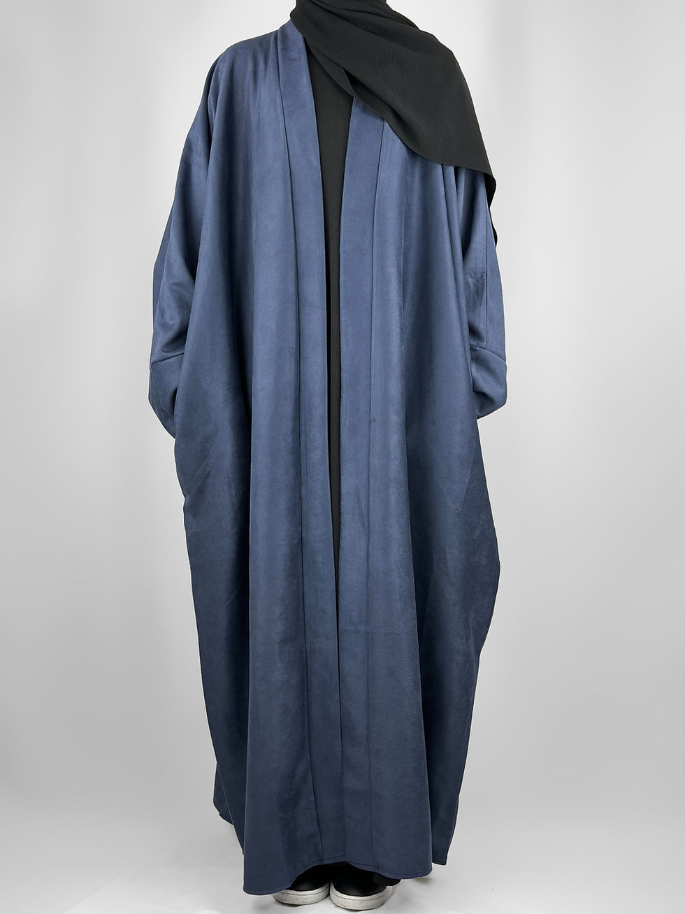 Thumbnail: Royal Blue Suede - Abaya Coat Inaya