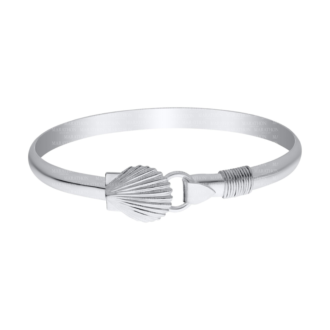Scallop Bracelet With Rope Wrap - Sterling Silver