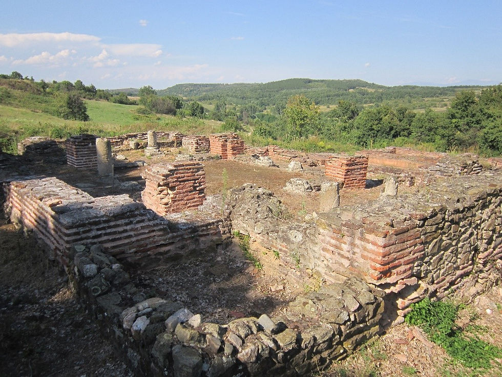 The ruins of a building