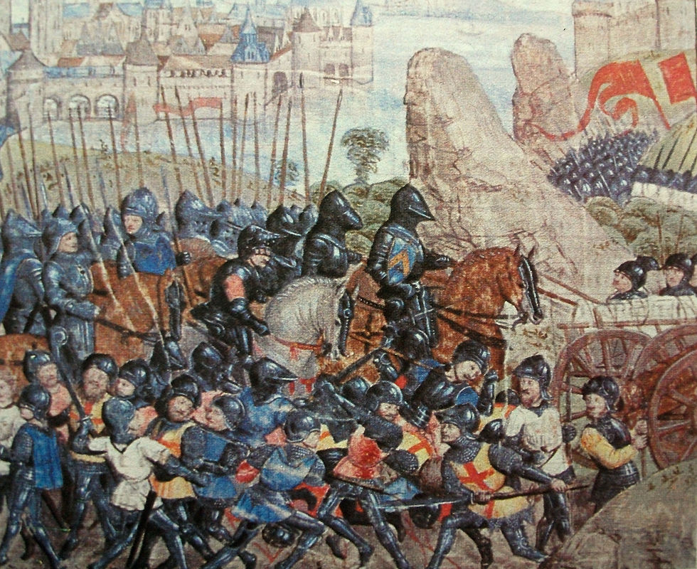 An Illustration of the conquest of Calais 1346-7.