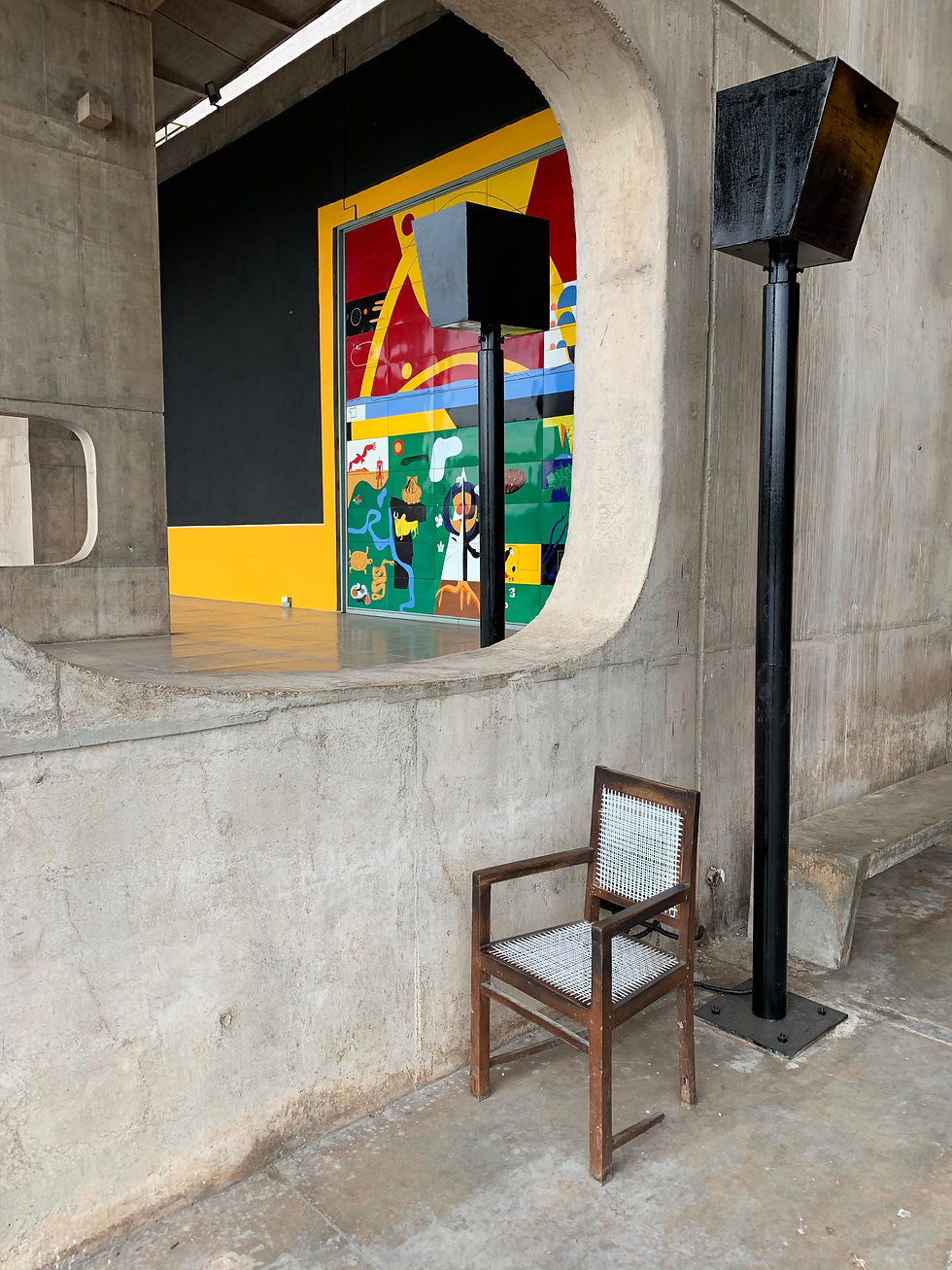Portico, Assembly Building, sector 1, Chandigarh. 23 November 2019. Photograph by Eashan Chaufla.
