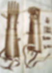 Figure 2: Götz von Berlichingen’s second prosthetic arm. Christian von Mechel, ‘Die eiserne Hand des Ritters Götz von Berlichingen in ihrer natürlichen Grösse’ (Berlin, 1815), in Friedrich Wolfgang, Götz von Berlichingen-Rossach, Geschichte des Ritters Götz von Berlichingen mit der eisernen Hand und seiner Familie (Leipzig: J. M. Brockhaus, 1861), p. 478.