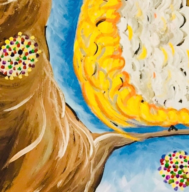 Thumbnail: The Funky Gold Owl on Canvas