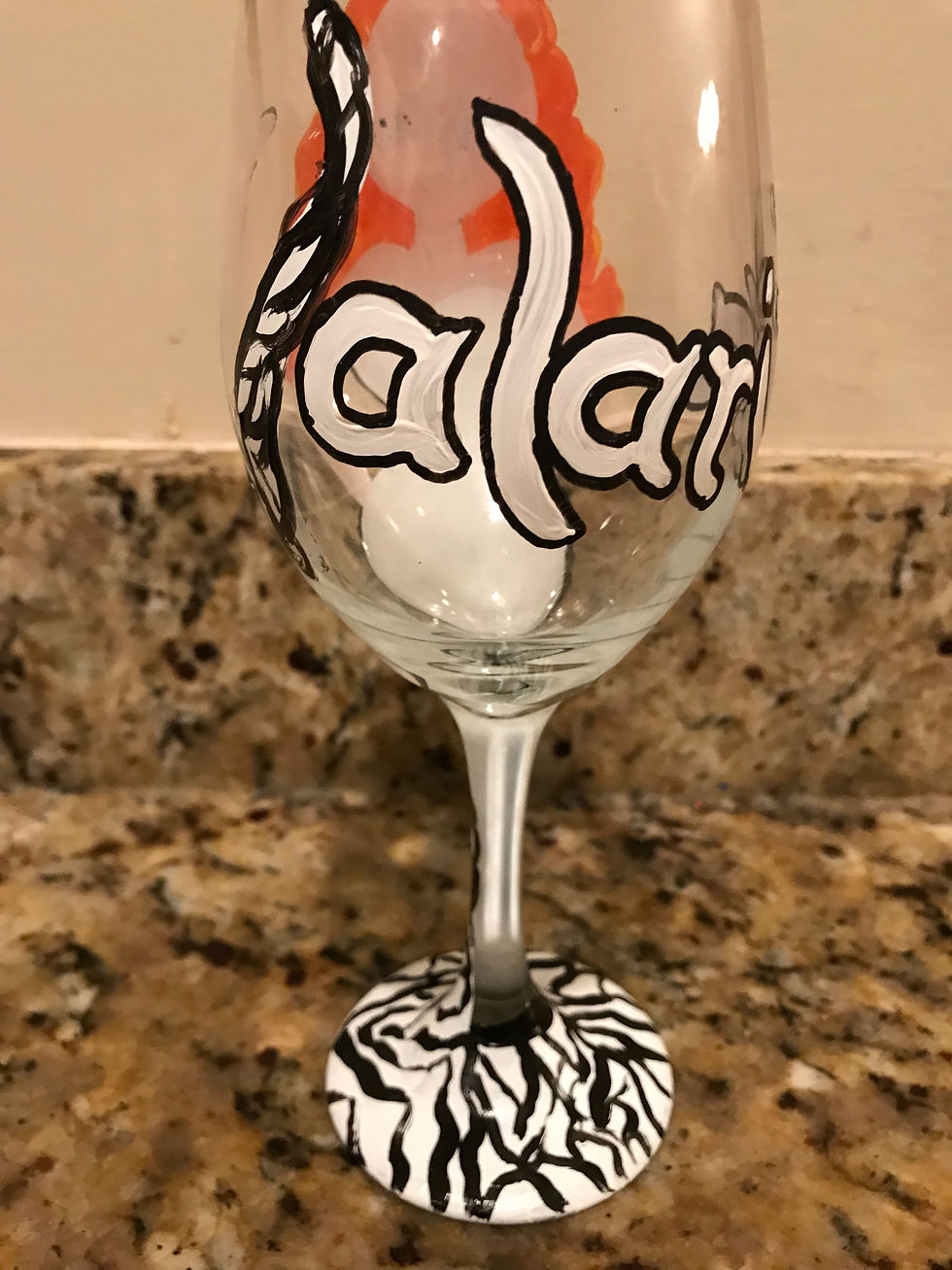 Thumbnail: Lady in Zebra Dress Personalized Glass