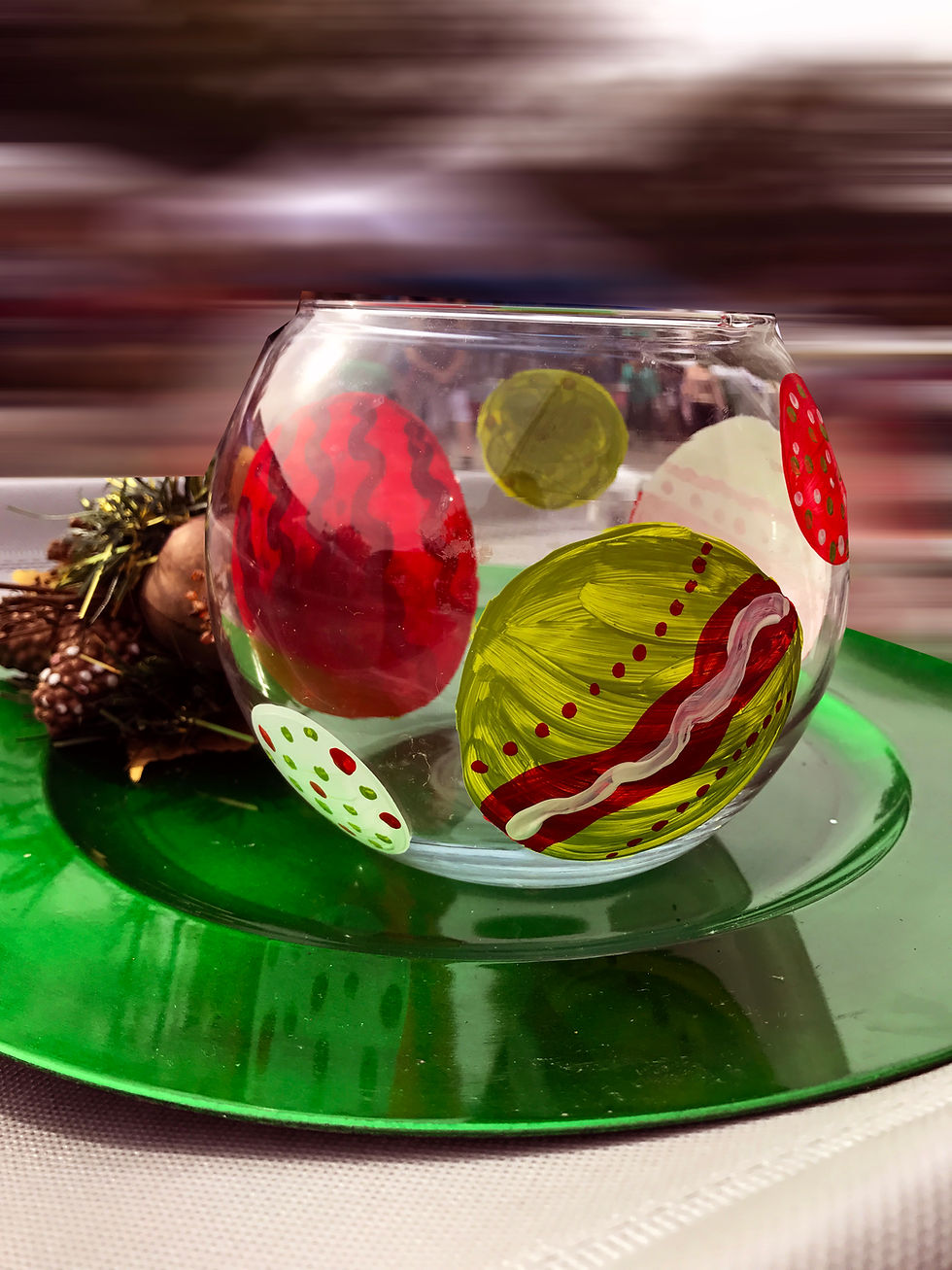 Thumbnail: Christmas Ornaments Round Vase