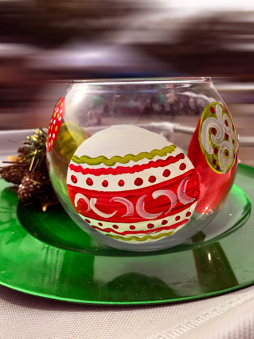 Thumbnail: Christmas Ornaments Round Vase