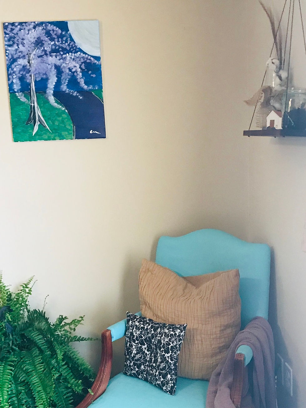 Thumbnail: Weeping Willow at Midnight on Canvas