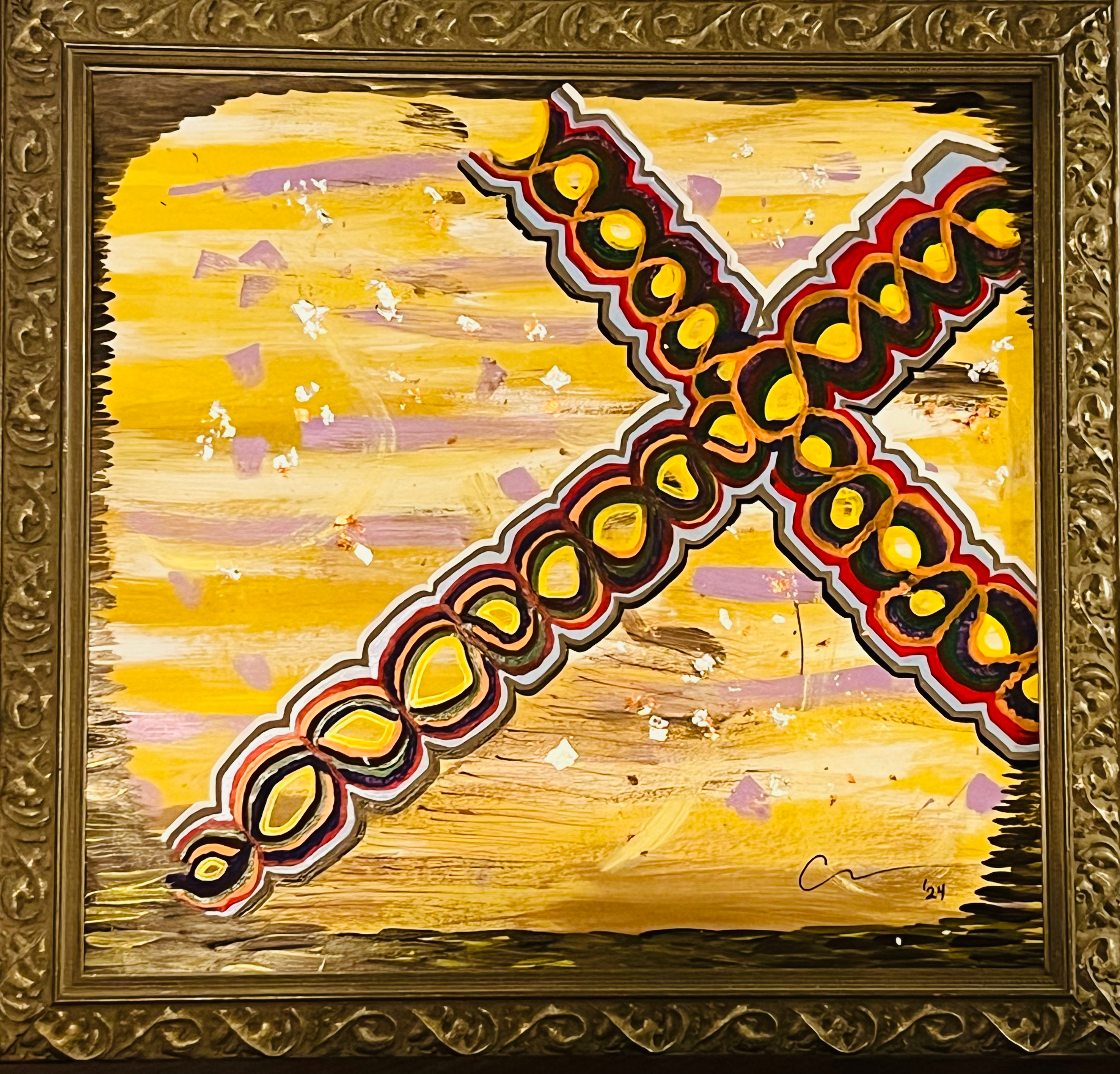 The Fallen Cross on Wood