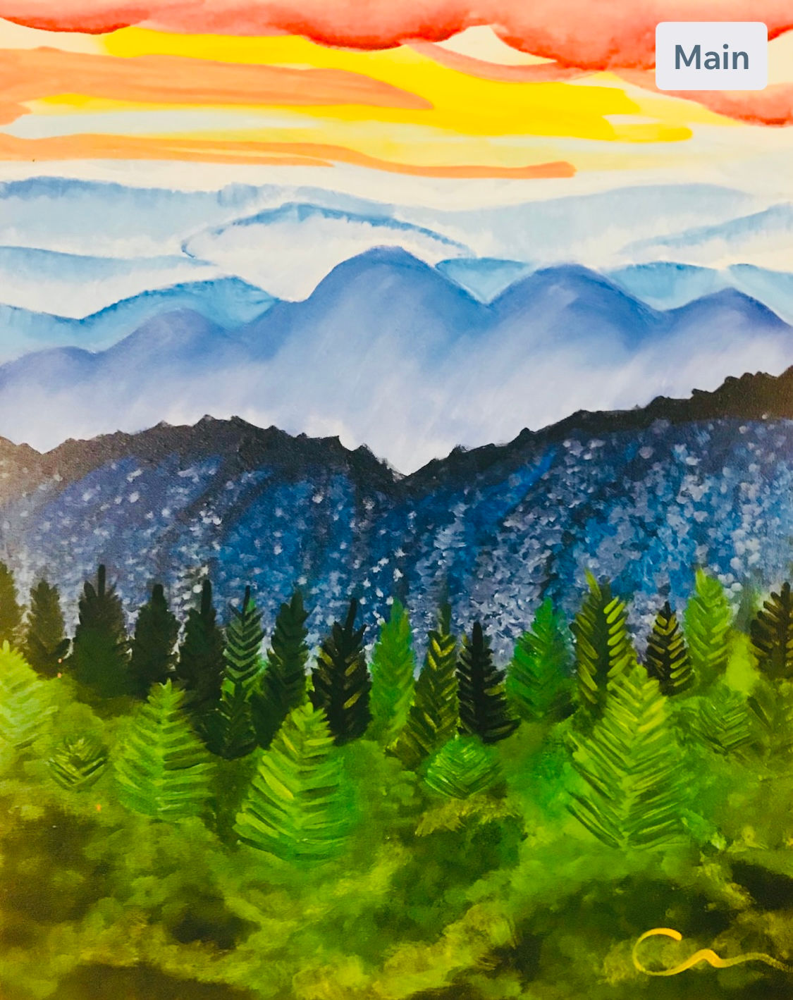 Georgia Blue Ridge Mountains on Canvas