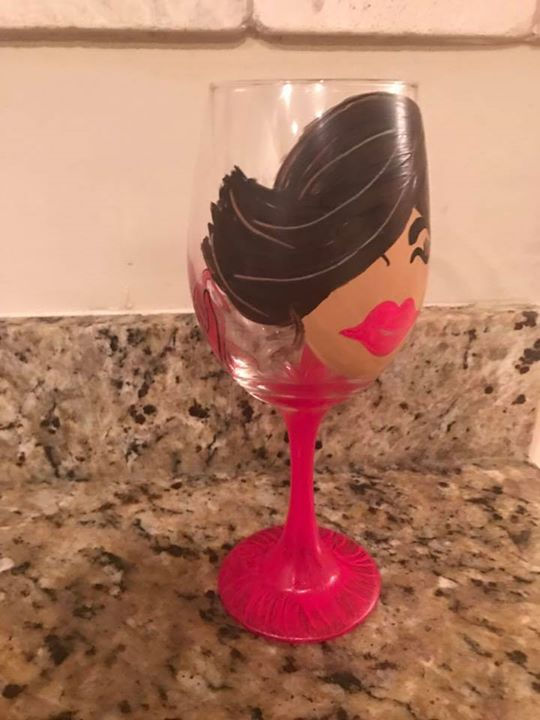 Thumbnail: Lady Character Glass Personalized