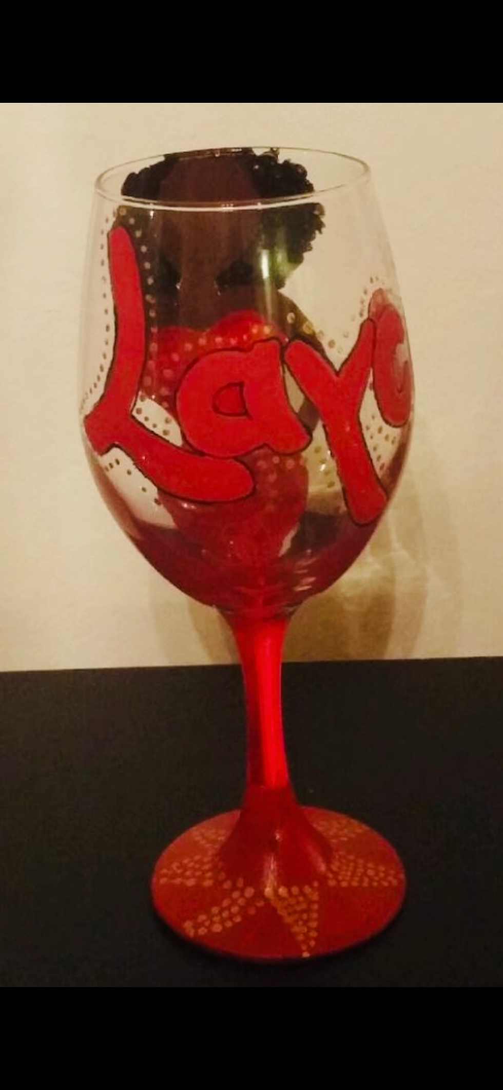 Thumbnail: Lady in Red Perssonalized Glass