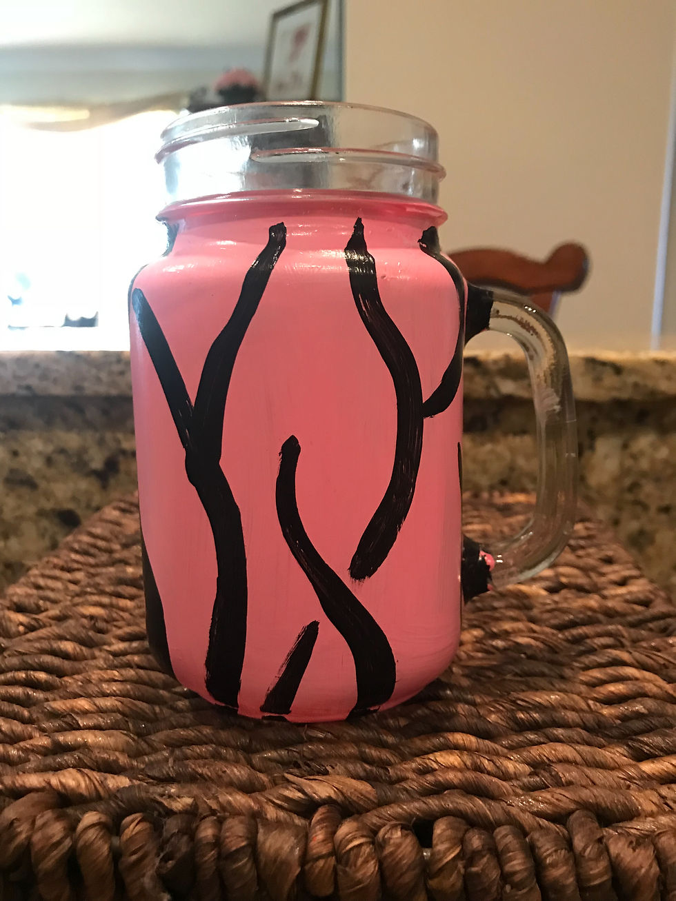Thumbnail: 2 Animal Print Mason Jar Mugs