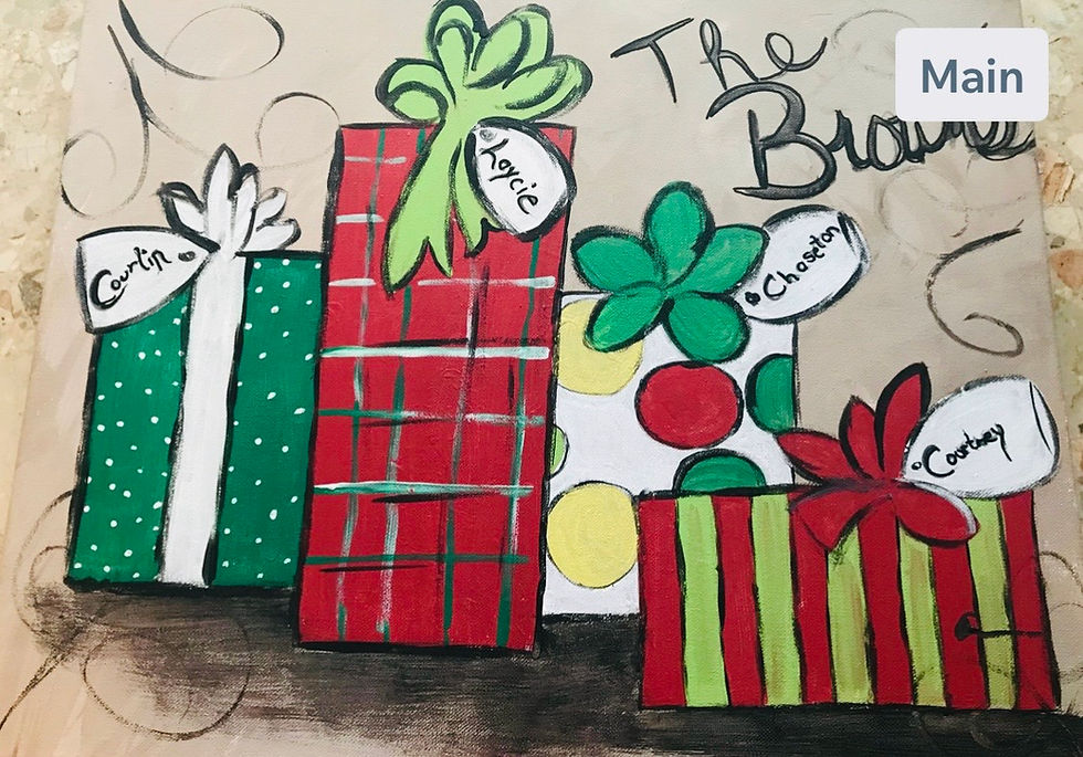 Christmas Presents Virtual Paint Party