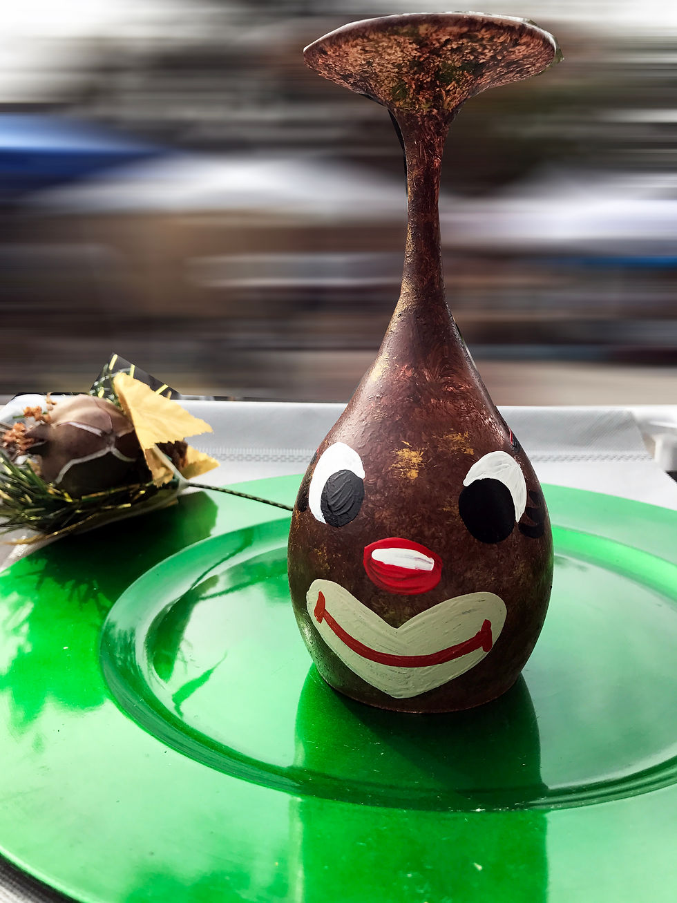 Reindeer Wine Glass & Candleholder Personalized