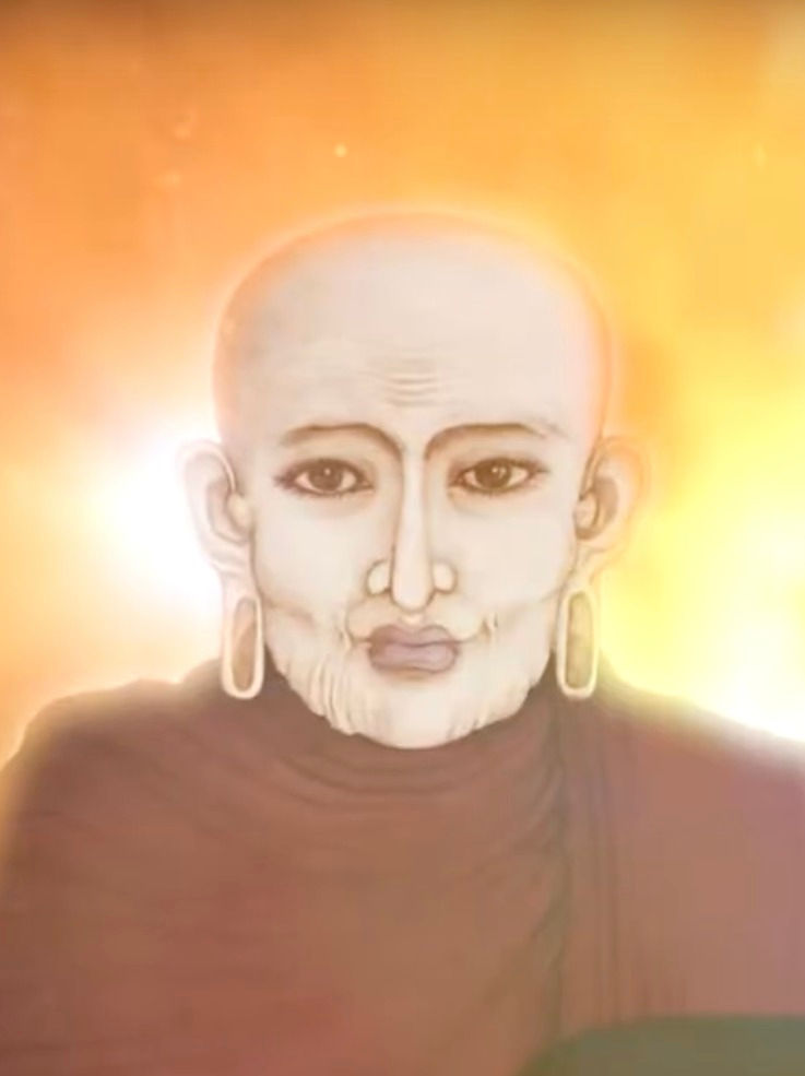 Mahāpajāpatī Gotamī Therī by artist Gayan Chanuka Widanapathirana (closeup)