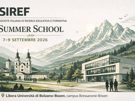 Save the Date: SUMMER SCHOOL SIREF 7-9 settembre presso UniBz campus Bressanone-Brixen