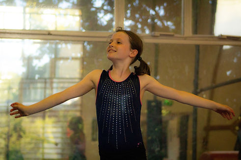Gymnast enjoying classes
