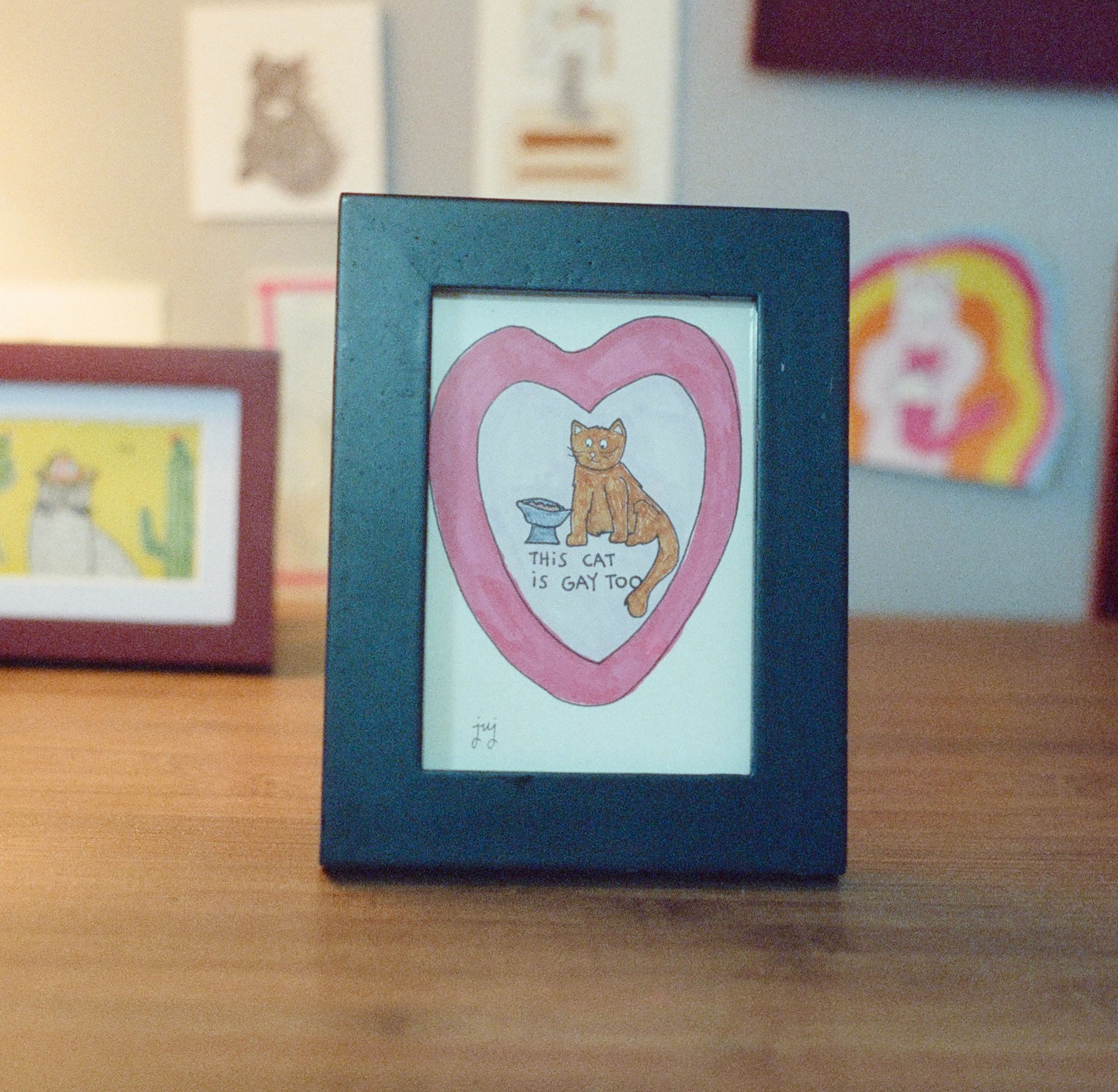 this cat is gay too - original drawing