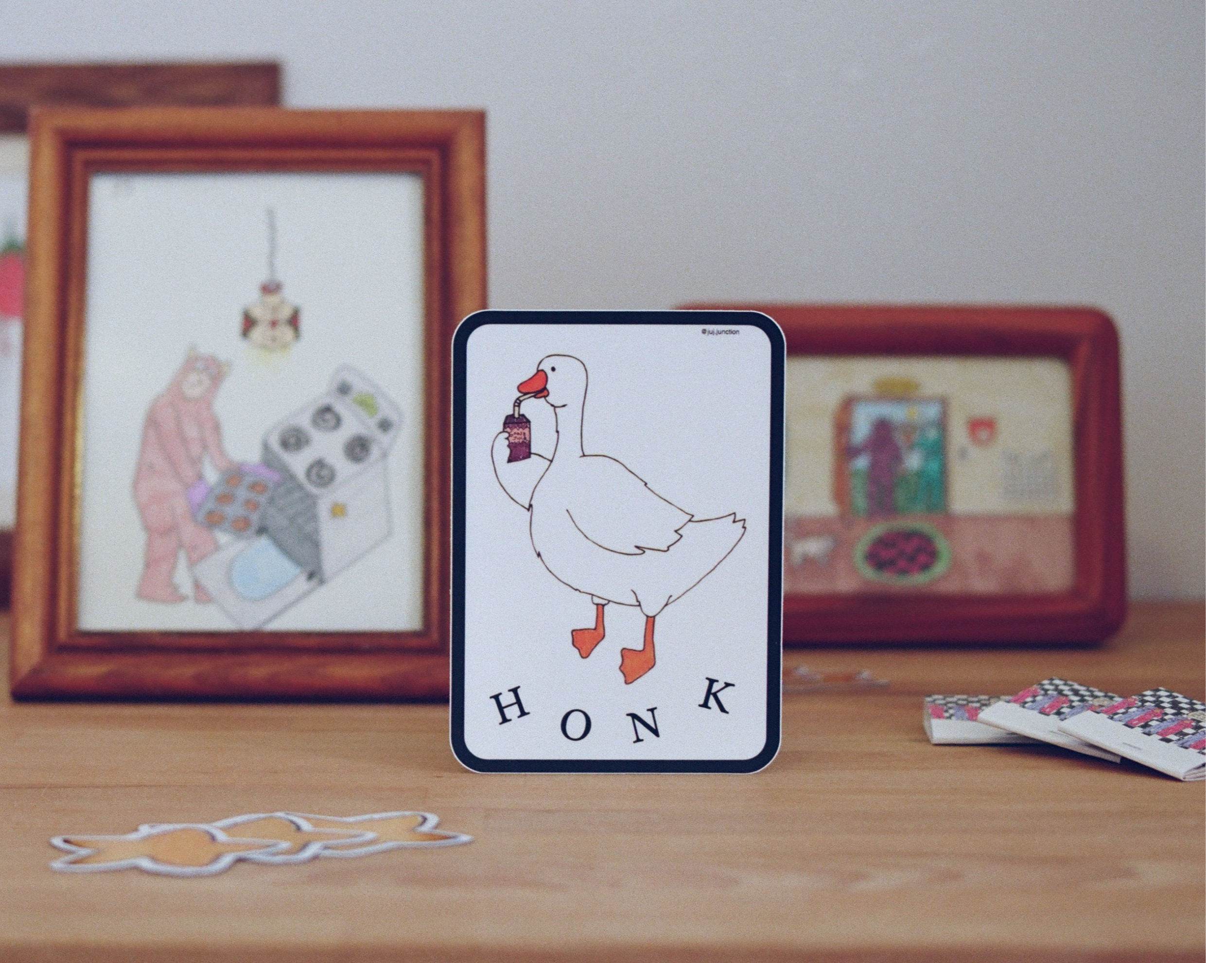 HONK - goose juice bumper sticker