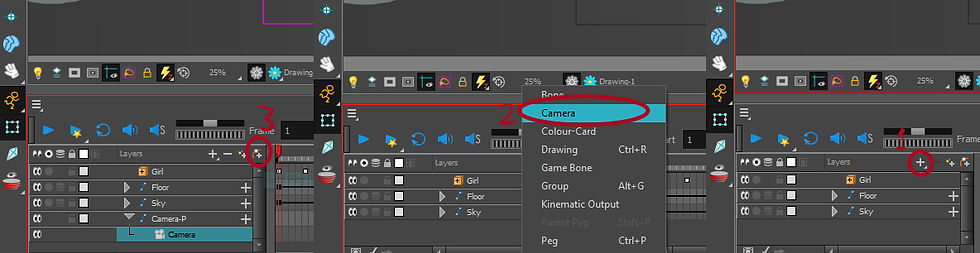 Add camera to toon boom harmony and make zoom in
