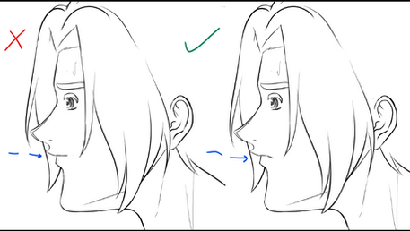 The advanced way to draw anime side face