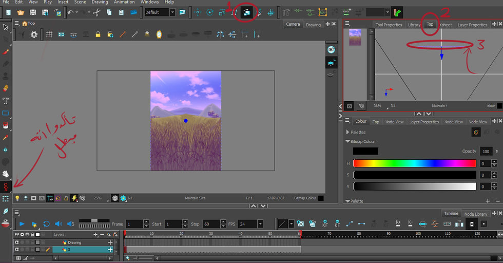Add background to Toon Boom harmony and move the camera