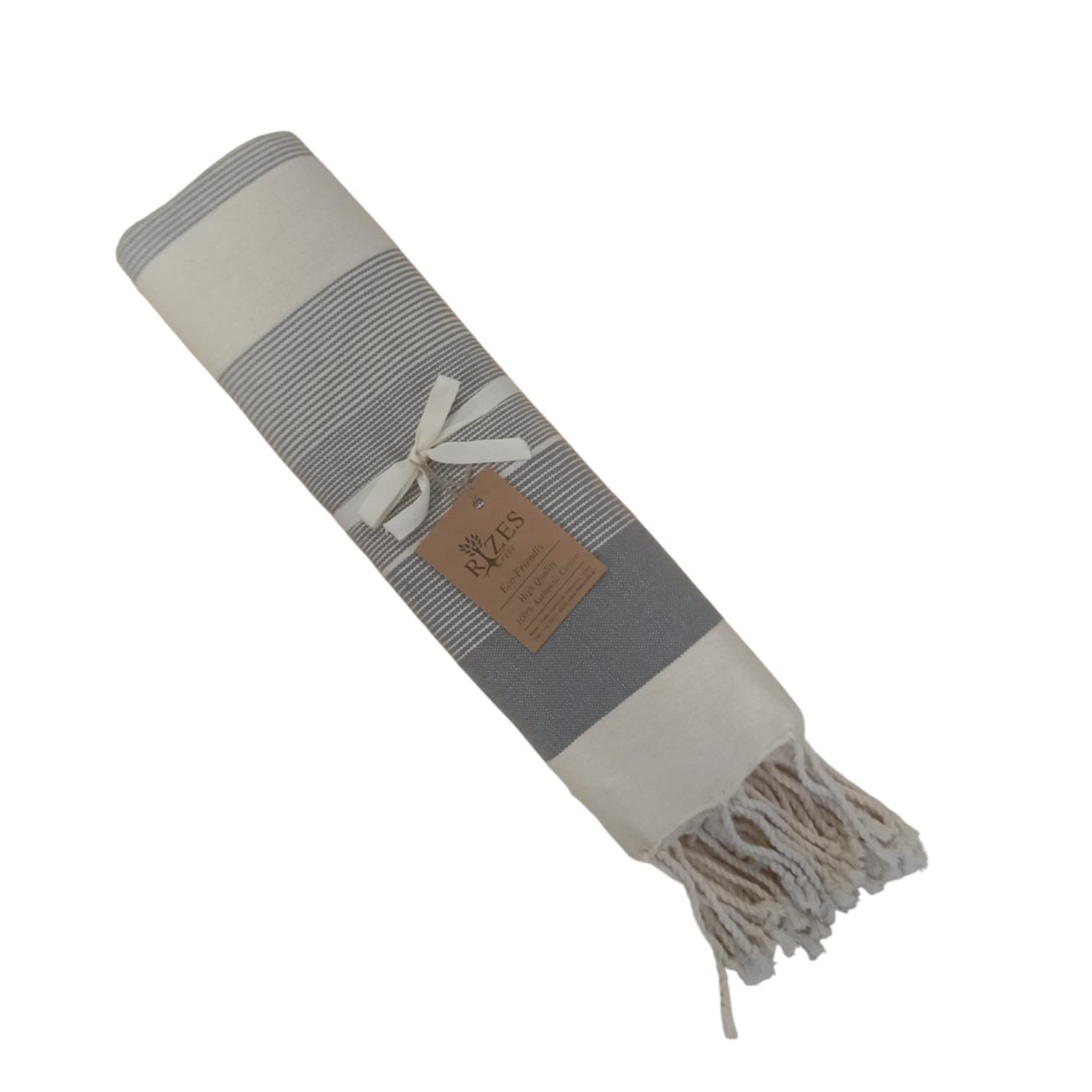 Beach Towel cotton Thin stripe 200 X 100 cm Grey