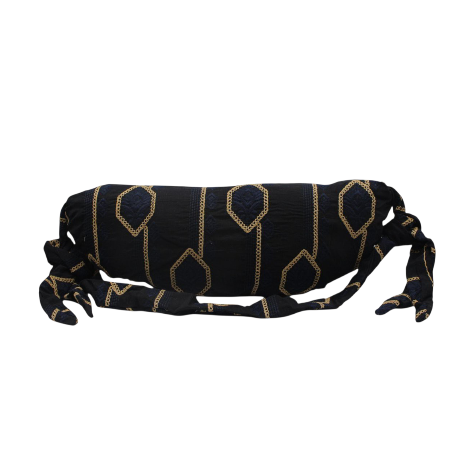 Linen waistbag knot Blue -Black