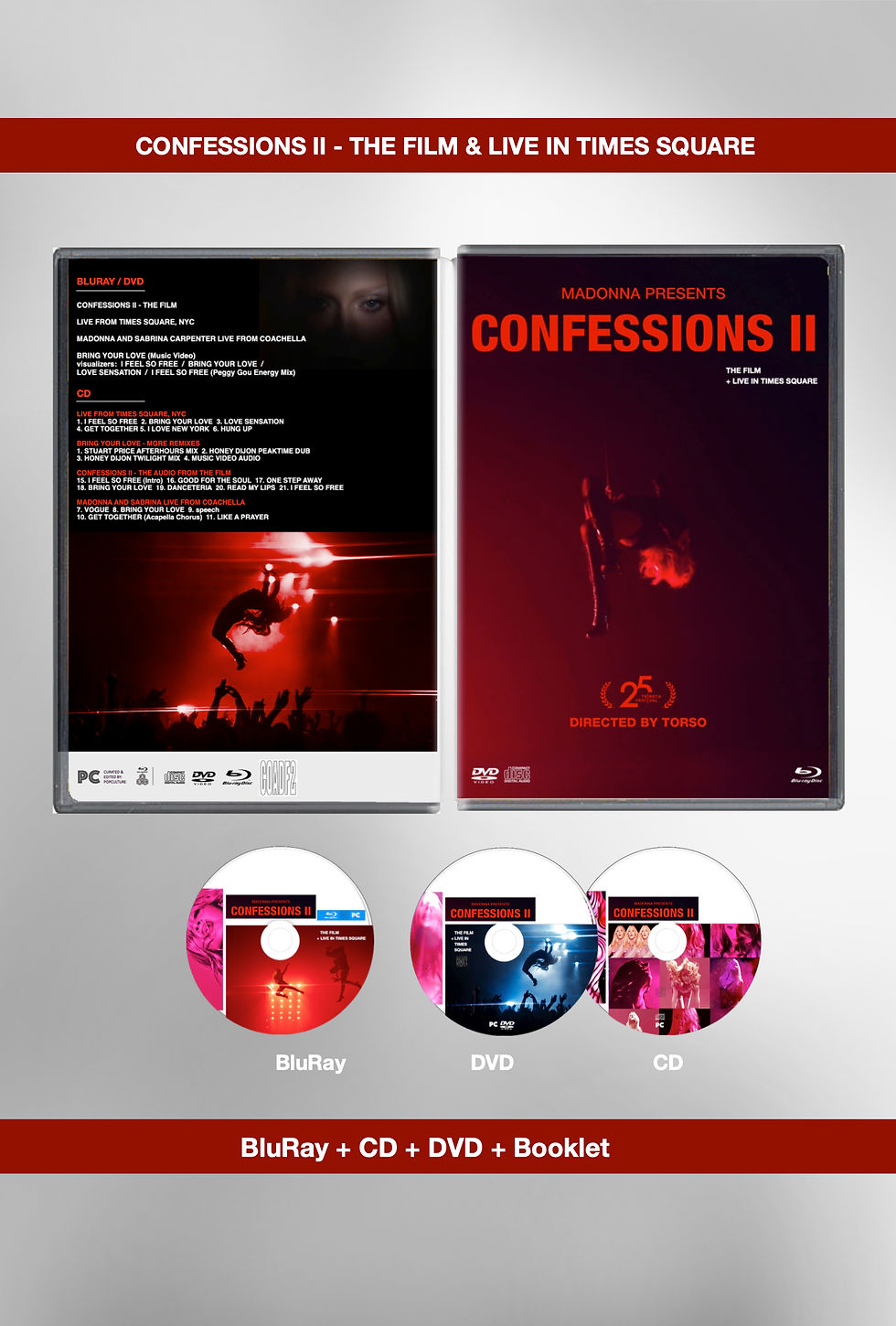 Thumbnail: Confessions II - The Film + Live in NYC (Bluray + DVD + CD + Booklet)