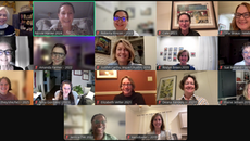 Photo of Zoom meeting with Education Grant reviewers