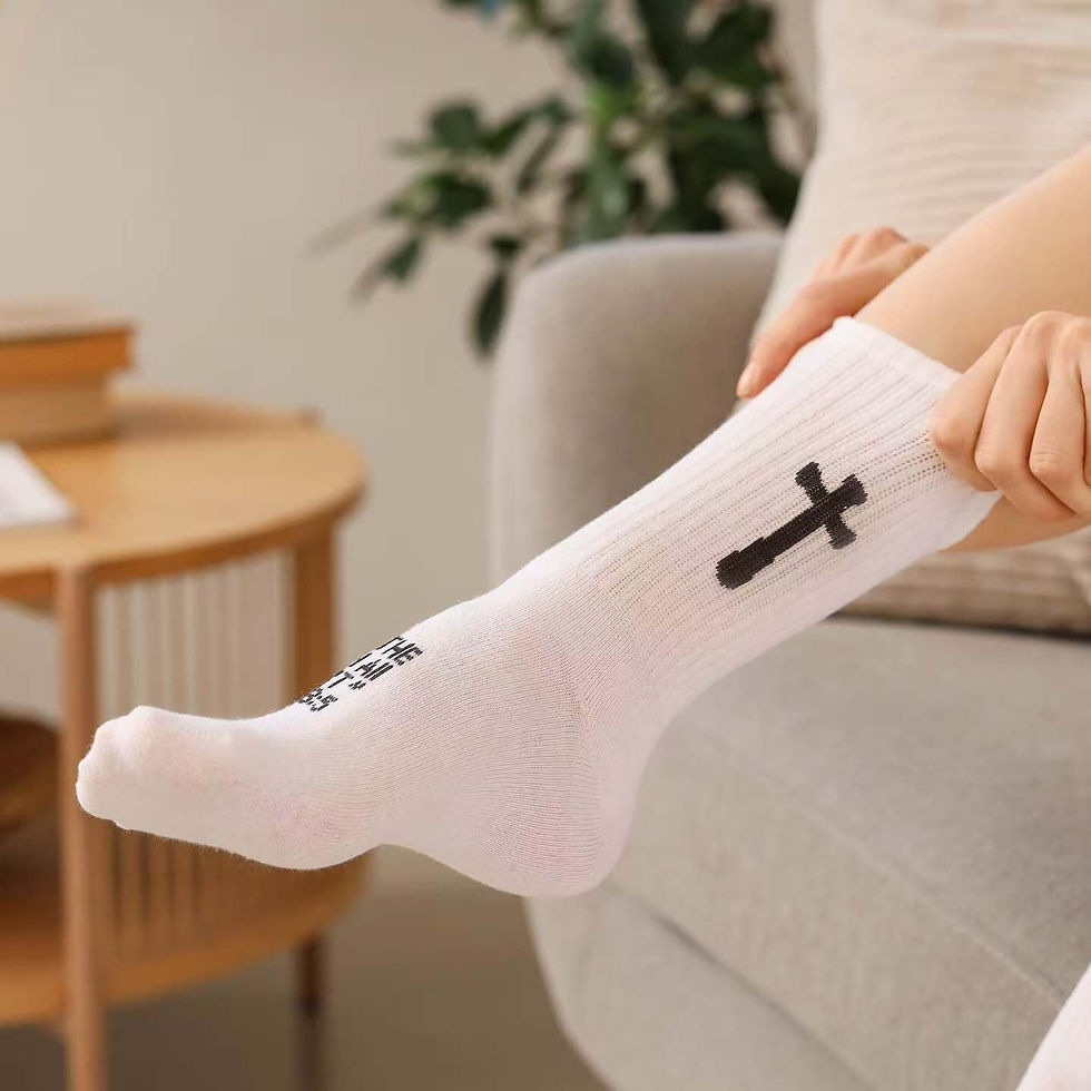 Thumbnail: Ao Yee ZGL 3 Pairs Christian socks Prayer socks Birthday Gifts for Dad,Men Hu...