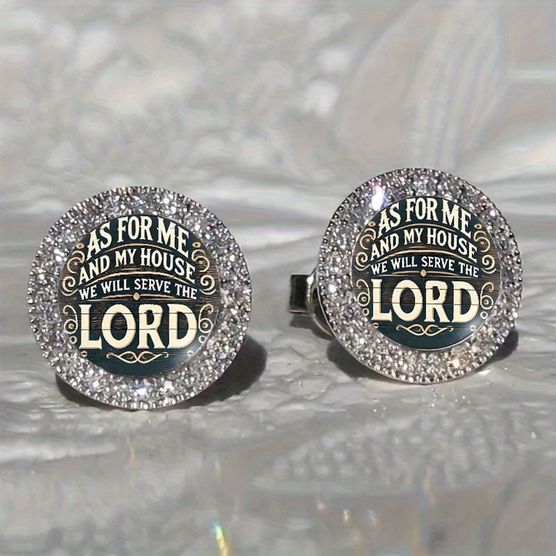 Thumbnail: Elegant Earrings Featuring Wooden Discs Adorned with Bible Verses, Perfect for S
