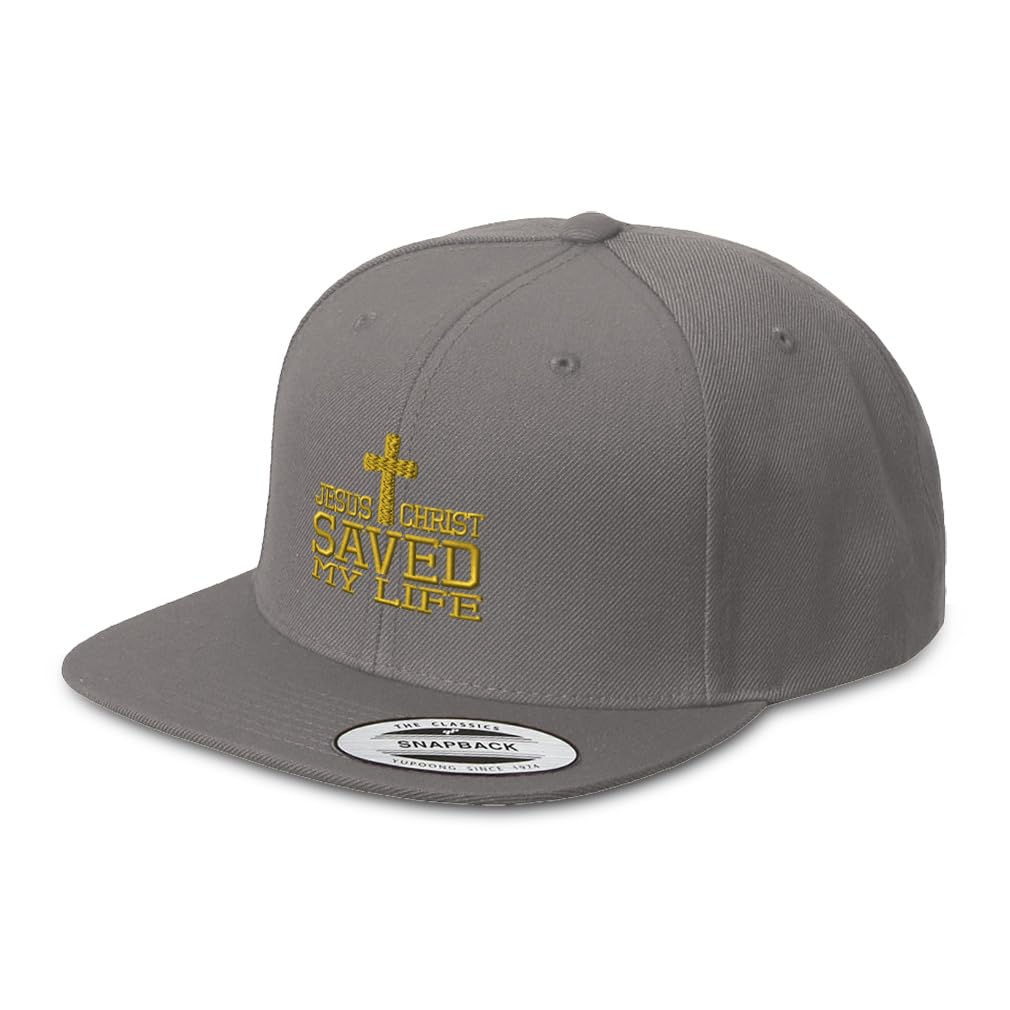Snapback Hats for Men & Women Jesus Christ Saved My Life Embroidery Acrylic F...