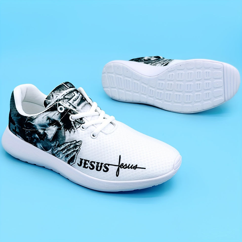 Thumbnail: Sneakers, Breathable Lightweight Road Running Shoes, Plus Size Men's, Christmas 