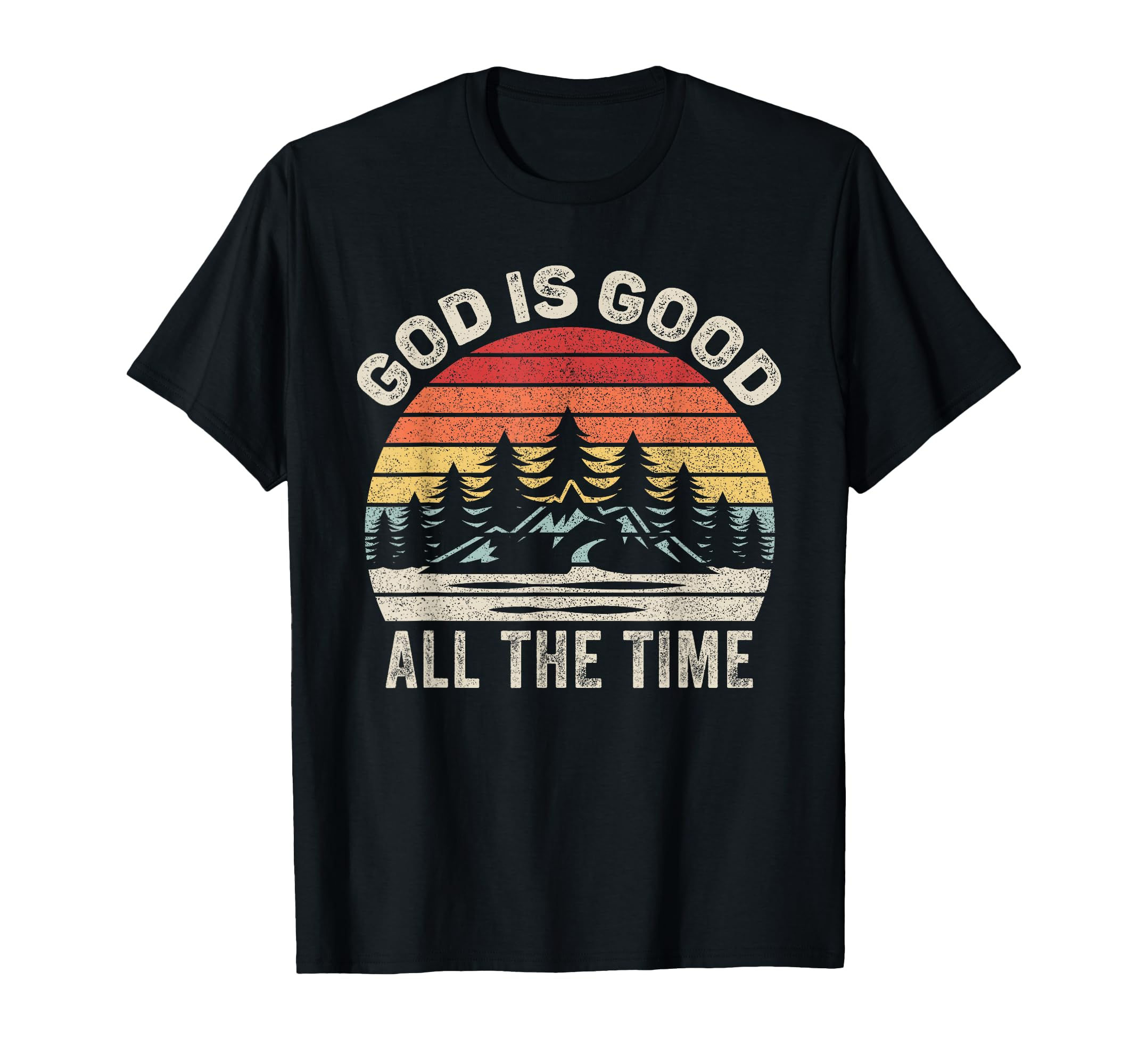 Vintage Retro God is Good All The Time Christian T-Shirt Small
