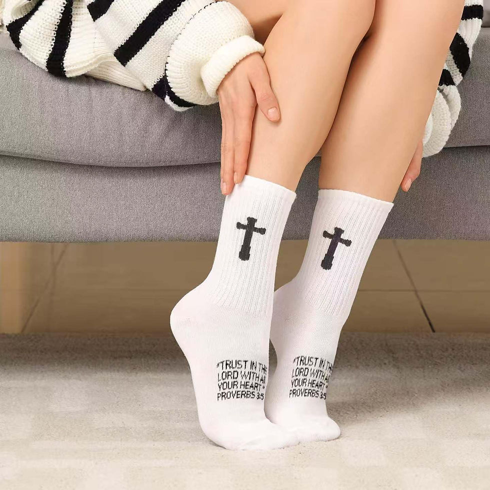 Thumbnail: Ao Yee ZGL 3 Pairs Christian socks Prayer socks Birthday Gifts for Dad,Men Hu...