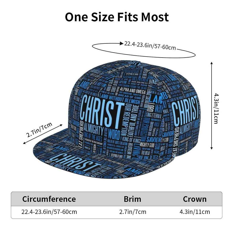 Thumbnail: ZLRJYNG Jesus Christ Baseball Cap, Flat-Brimmed Hat, Adjustable Snapback Hat ...