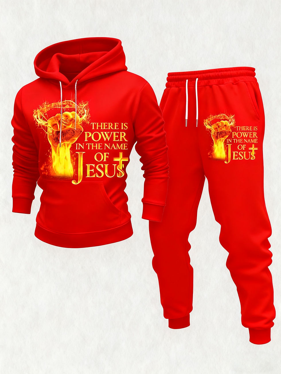 Thumbnail: Men's 2pcs Gradient Color Hoodie & Jogger Set - Ombre Lettering (A-Z) Streetwear