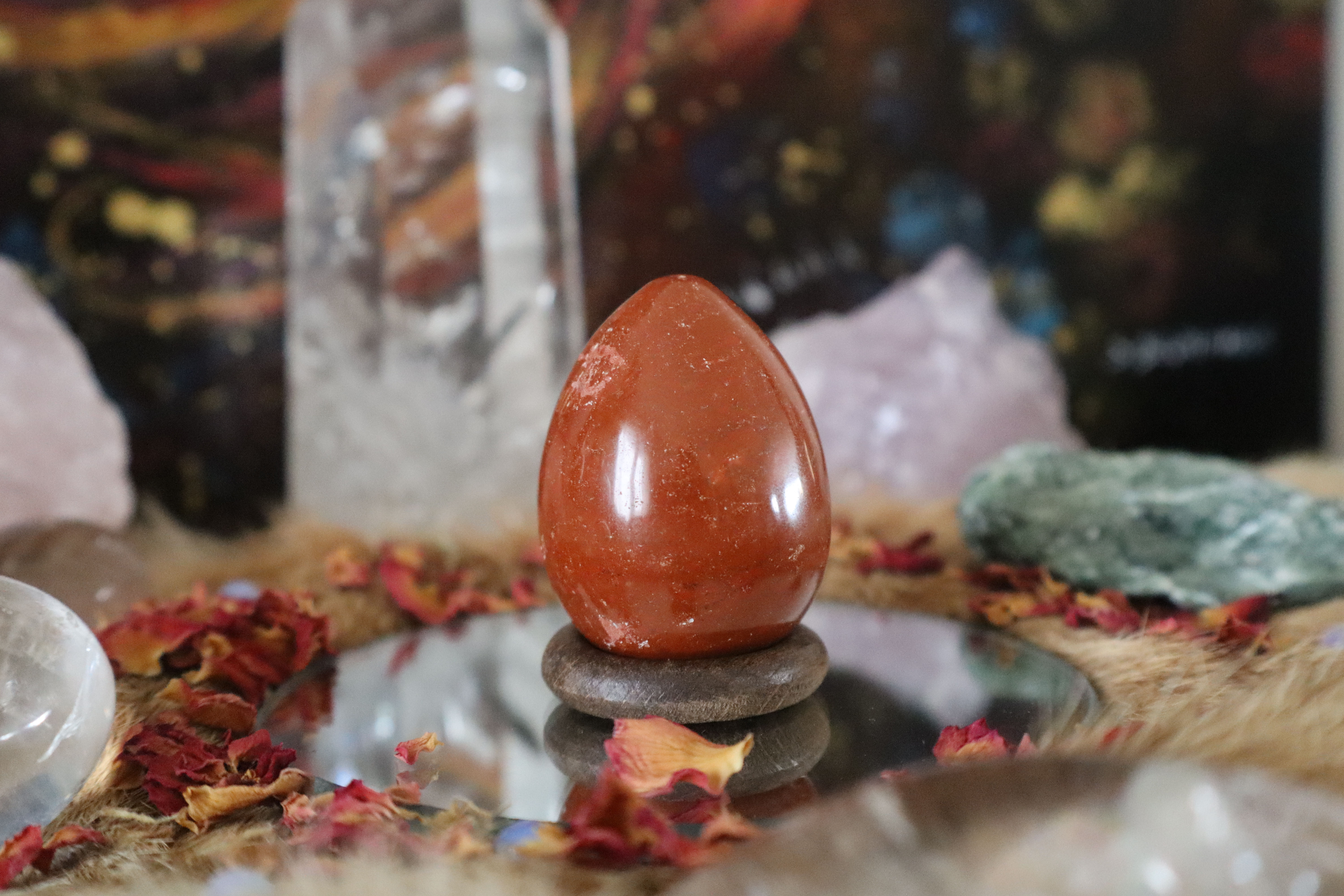 Œuf de Yoni en Jaspe Rouge