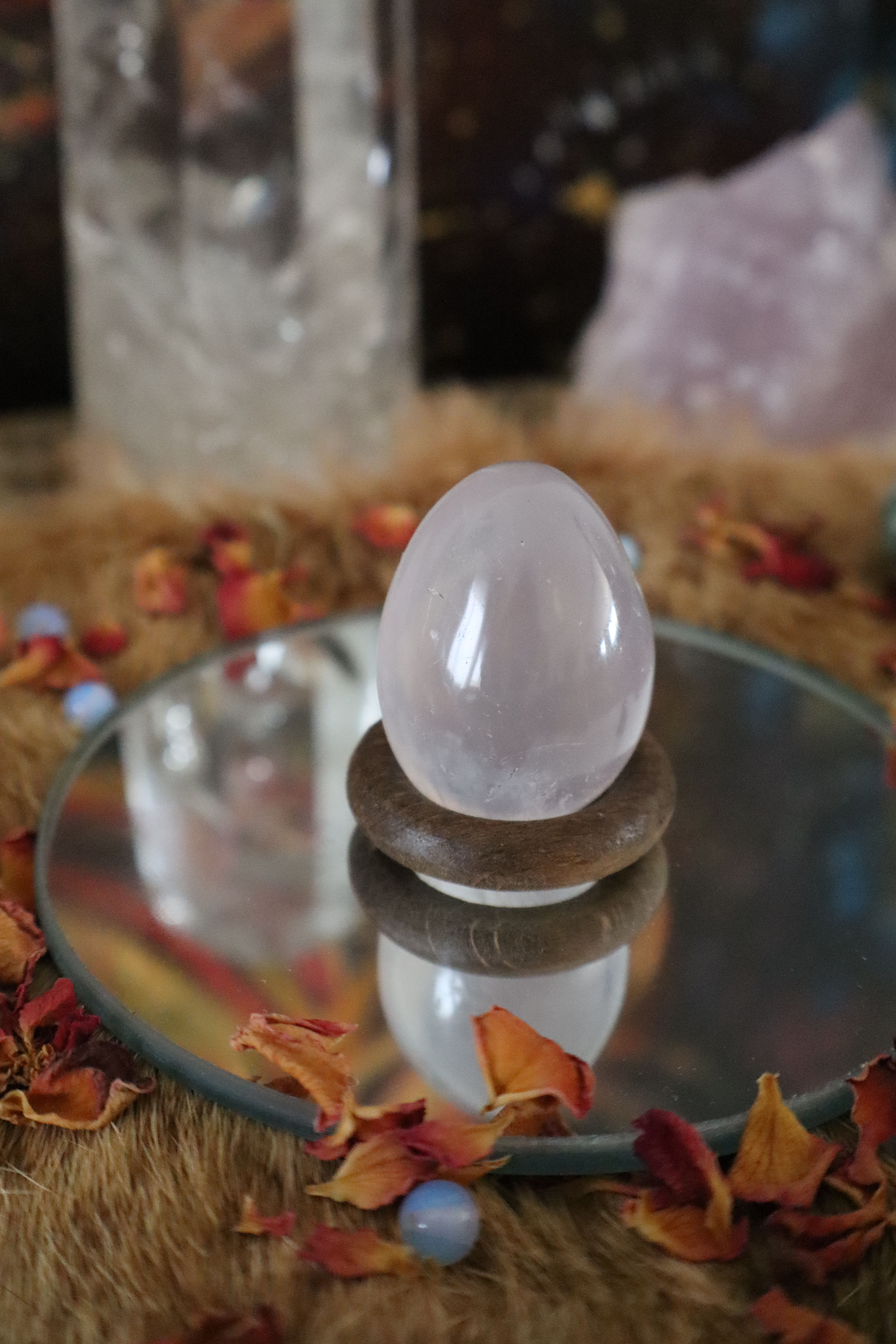 Œuf en Quartz laiteux