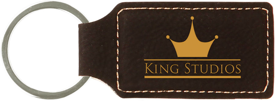 Thumbnail: Rectangular Leatherette Keychain