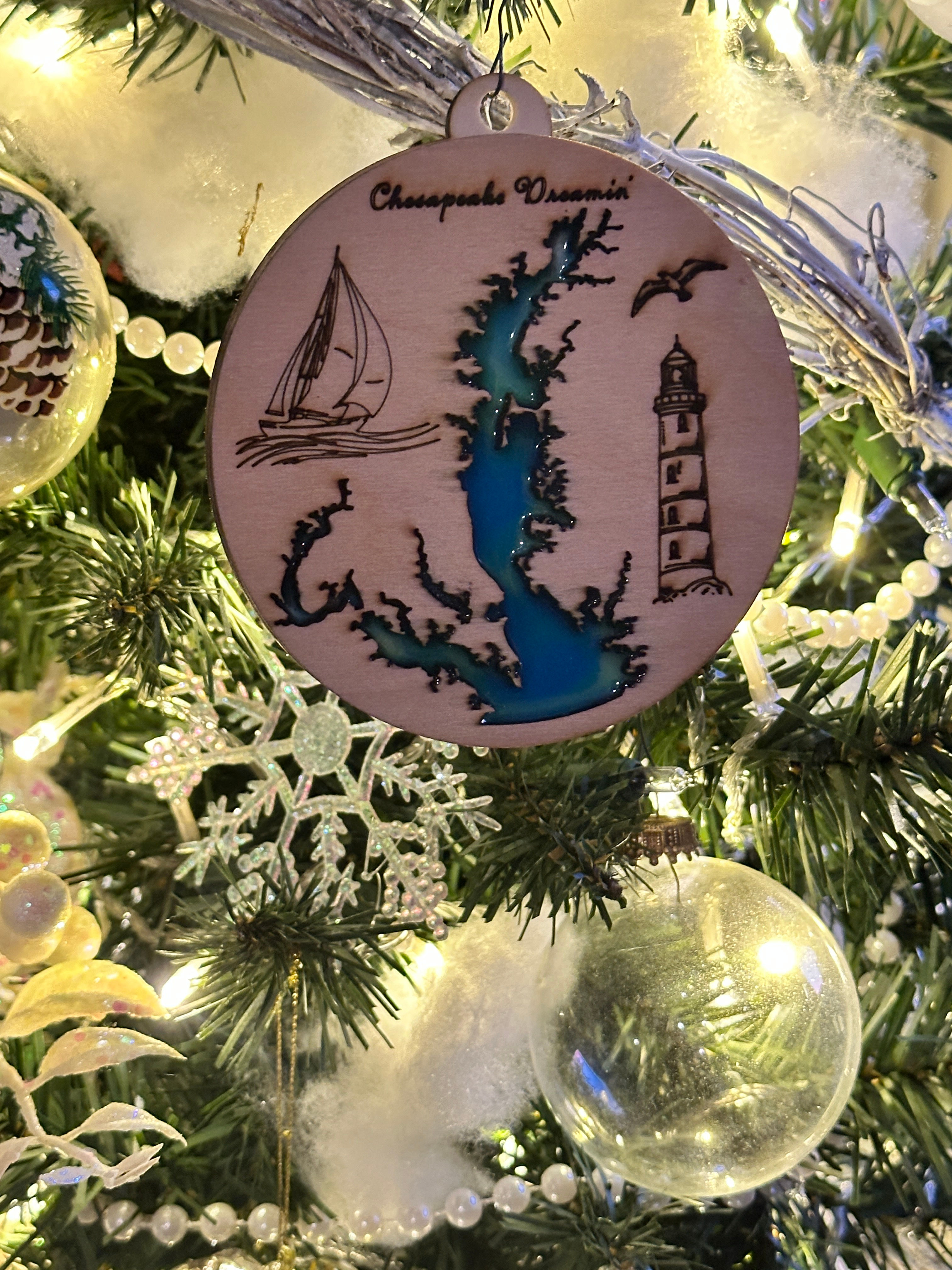 Chesapeake Dreamin Layered Resin Ornament