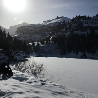 Angler am Eisfischen