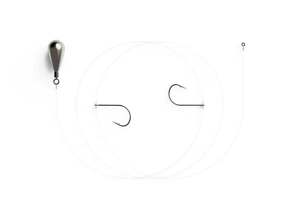 Miniaturbild: DROP SHOT RIG - 2 Hook